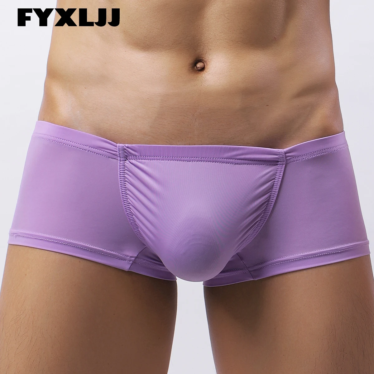 

FYXLJJ 1/6pcs Mens Sexy Underwear Boxer Ice Silk Boxers Shorts Seamless Male Low-rise Trunks Breathable Men Cueca Homme Panties