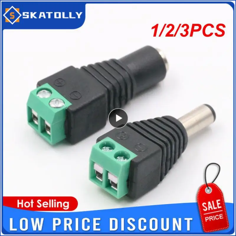 

1/2/3PCS Coax Cat5 To Bnc DC Power Male jack plug DC female Connector plug adapter Av BNC UTP for CCTV Camera Video Balun