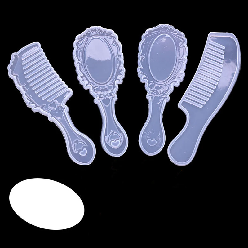 Силиконовая форма для расчески и зеркала литья смолы украшений из рукоделие