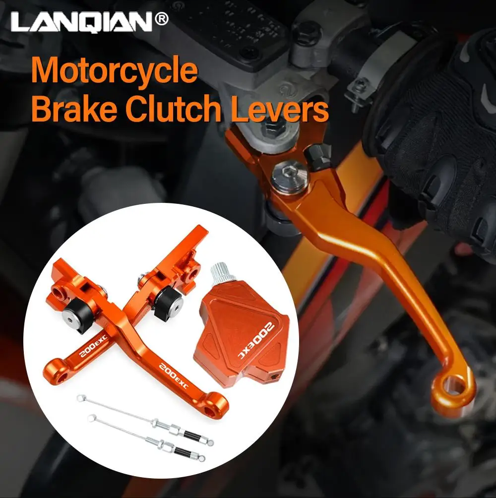 

Motorcross Dirt Bike For 200EXC XC 2016 200 EXC Carbon Fiber Brake Clutch Levers Stunt Clutch Pull Cable Lever Easy System