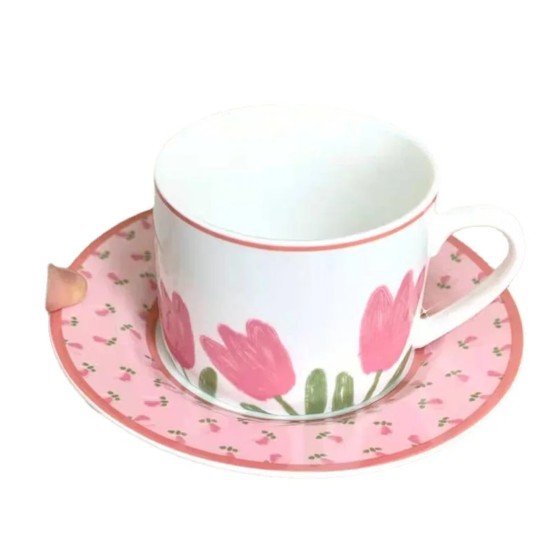 

Coffee Cup and Saucer Set Tea Cups and Saucer Sets Stylish Simplicity Mug Mugs Glass Espresso Cute Ceramic Drinkware Kitchen Bar