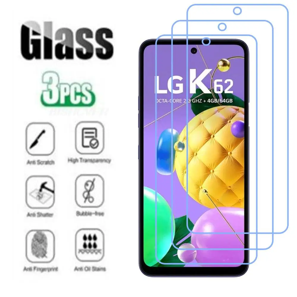 

9H защитное закаленное стекло для LG K62 6,6 "LG K62 + K62 Plus K52 защита для экрана телефона защитная пленка