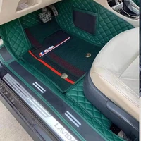 custom car floor mats for volkswagen cc golf5 golf 6 vw polo passat specific waterproof leather full set carpet mat dark green
