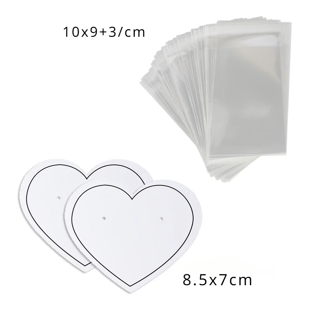50 шт. прозрачные пластиковые пакеты в форме сердца 8 5x7 см