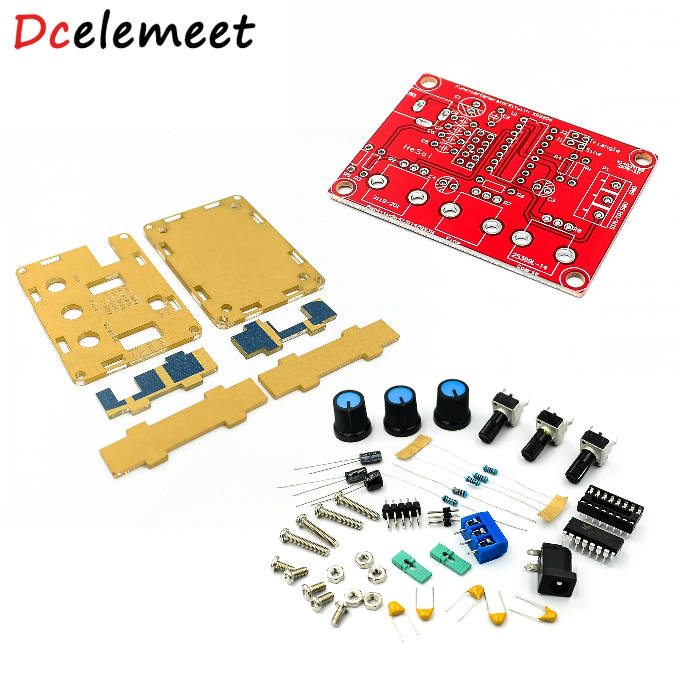 

1Hz -1MHz XR2206 Function Signal Generator DIY Kit Adjustable Frequency Amplitude Sine/Triangle/Square Output Signal Generator
