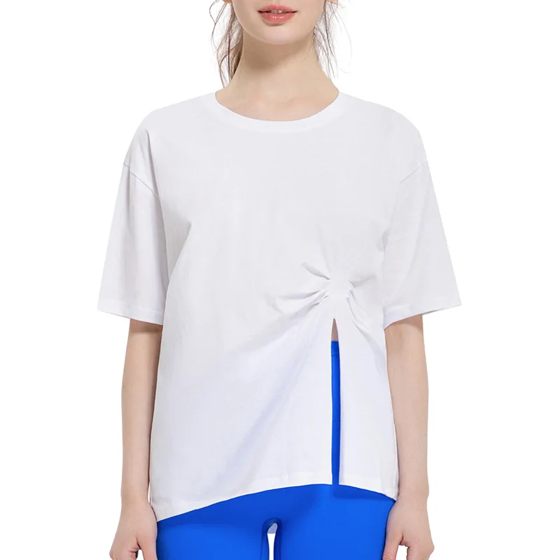 

maternity top women loose cotton t-shirt short sleeve White