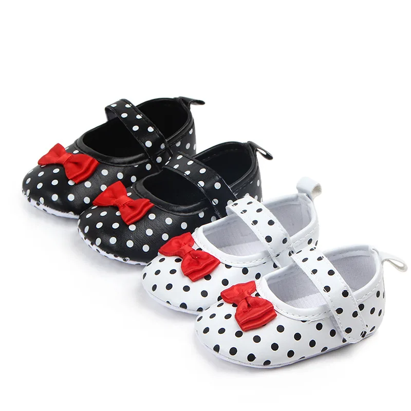 

Baby shoes cute princess shoes polka dot PU baby toddler shoes
