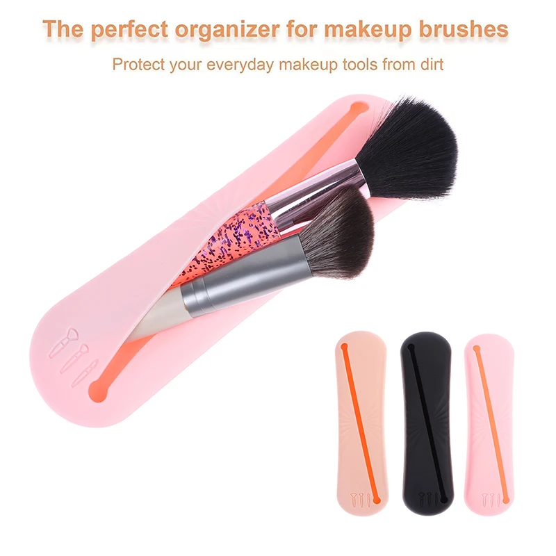 

1Pcs Portable Large Capacity Makeup Brush Bag Cosmetic Organizer Travel Silicone Makeup Brush Pouch