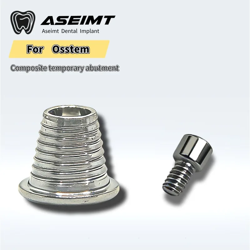 Фото Защитный колпачок для титановых имплантатов Osstem Dental Composite Base, заменяющий гипс, с закрытым винтовым креплением, заводская поставка №5