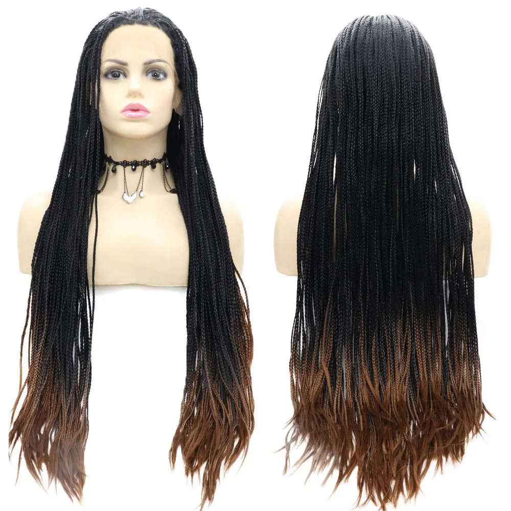 Braided Wig Synthetic Lace Front Braid Wigs Free Part Wig Long Soft Wig Hair Replacement Wig For Women