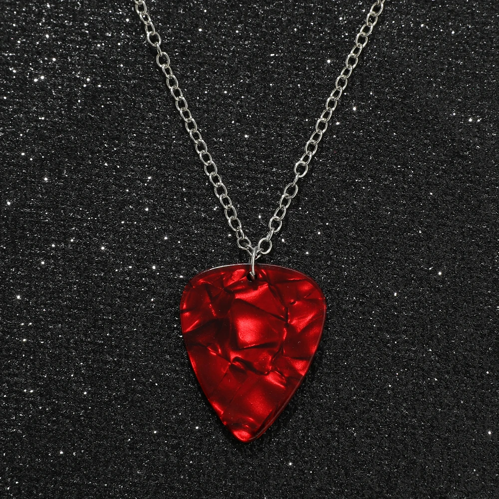 

Horror Drama Stranger Things Necklaces for Men Eddie Munson Guitar Pick Pendant Hellfire Club Necklace Accessories Gift For Fans