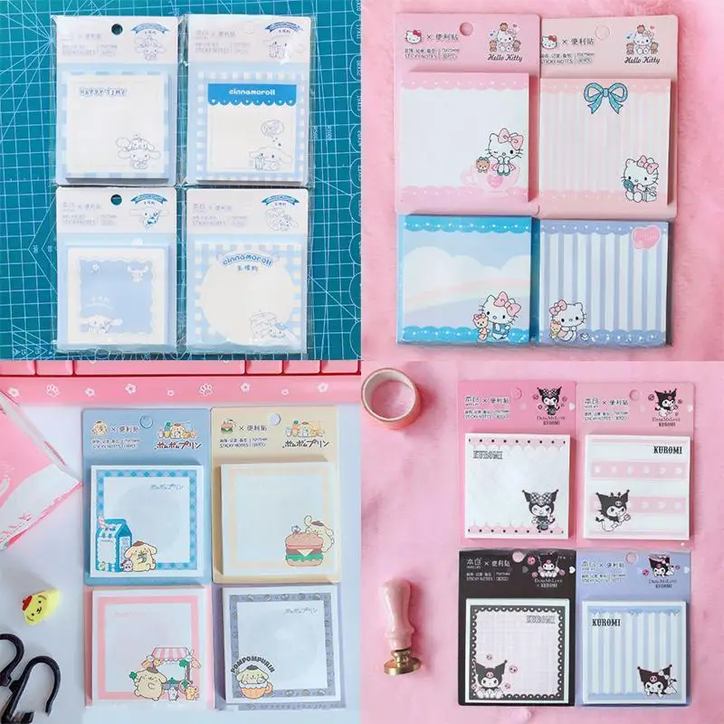 Kawaii Sanrio Cinnamoroll аниме Стикеры для заметок помпон пурин куроми мультфильм Hello Kittys My