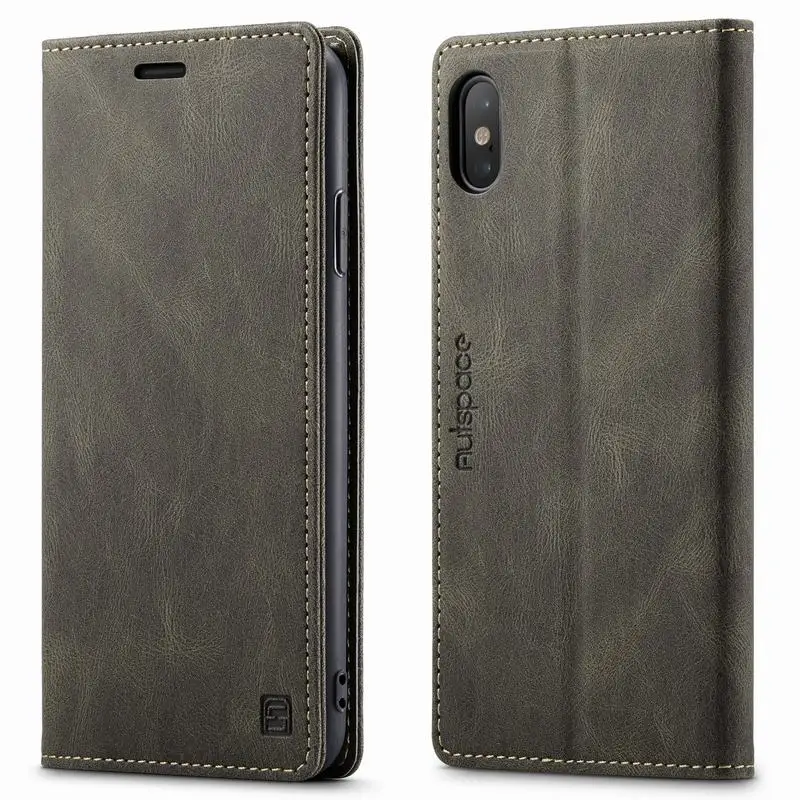 

Роскошный чехол FO3 для iPhone XS Max, чехол-книжка в стиле ретро, Магнитный чехол для iPhone XR, X, S, Матовый кожаный деловой чехол, 2022