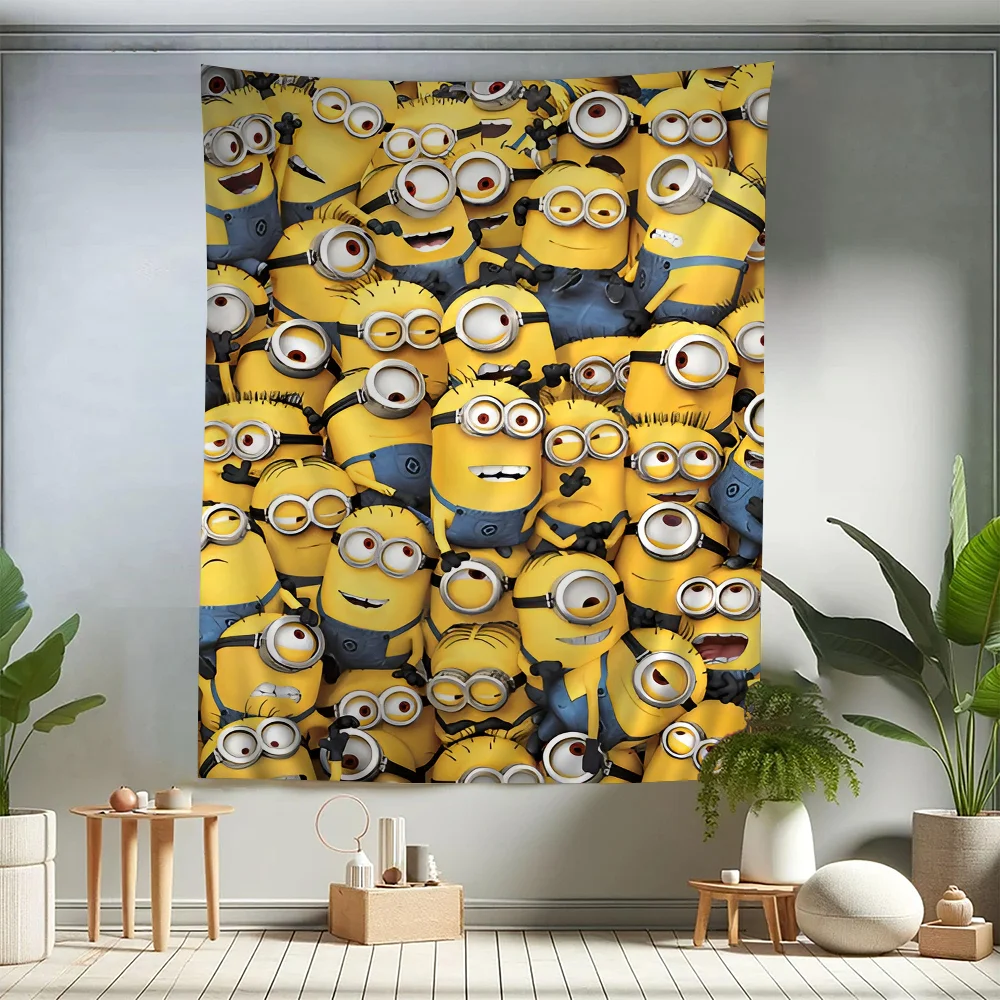 Мультфильм L-прекрасный милый M-Миньоны аниме гобелен настенное украшение