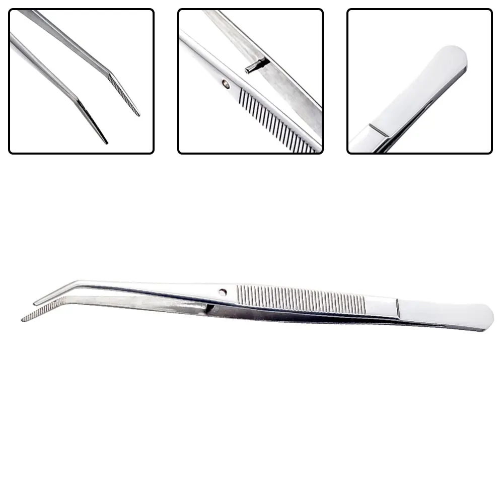 

1 Pcs Nippers Tweezers Picking Silver Tweezers Brand New High Quality Clipping Nail Art Rhinestones Or Decoration