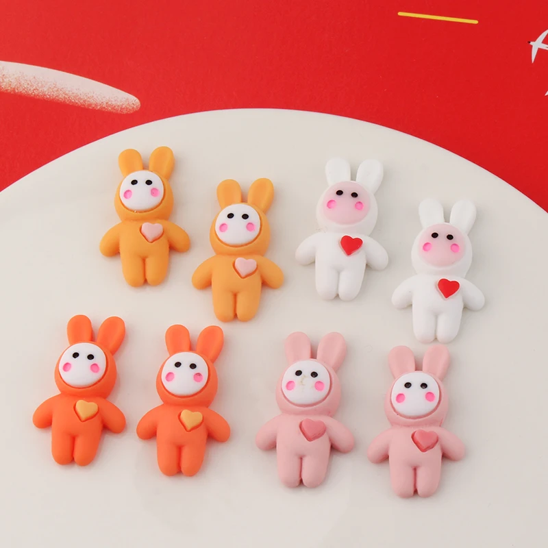 

1pcs Bunny Resin Accessories Cartoon Doll Diy Mobile Phone Shell Patch Hair Accessories Handmade Materials