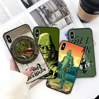 horror movie creature from the black lagoon hard phone case for iphone xs 12 13 mini 11 pro max se 6s xr x 8 7 plus mobile shell
