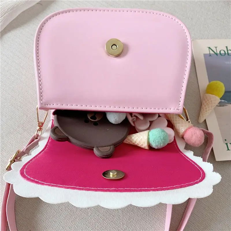 Disney Frozen Princess Shoulder Bag for Girl Kid Cute Cartoon Crossbody Bag Waterproof Large Capacity Portable Mini Bag