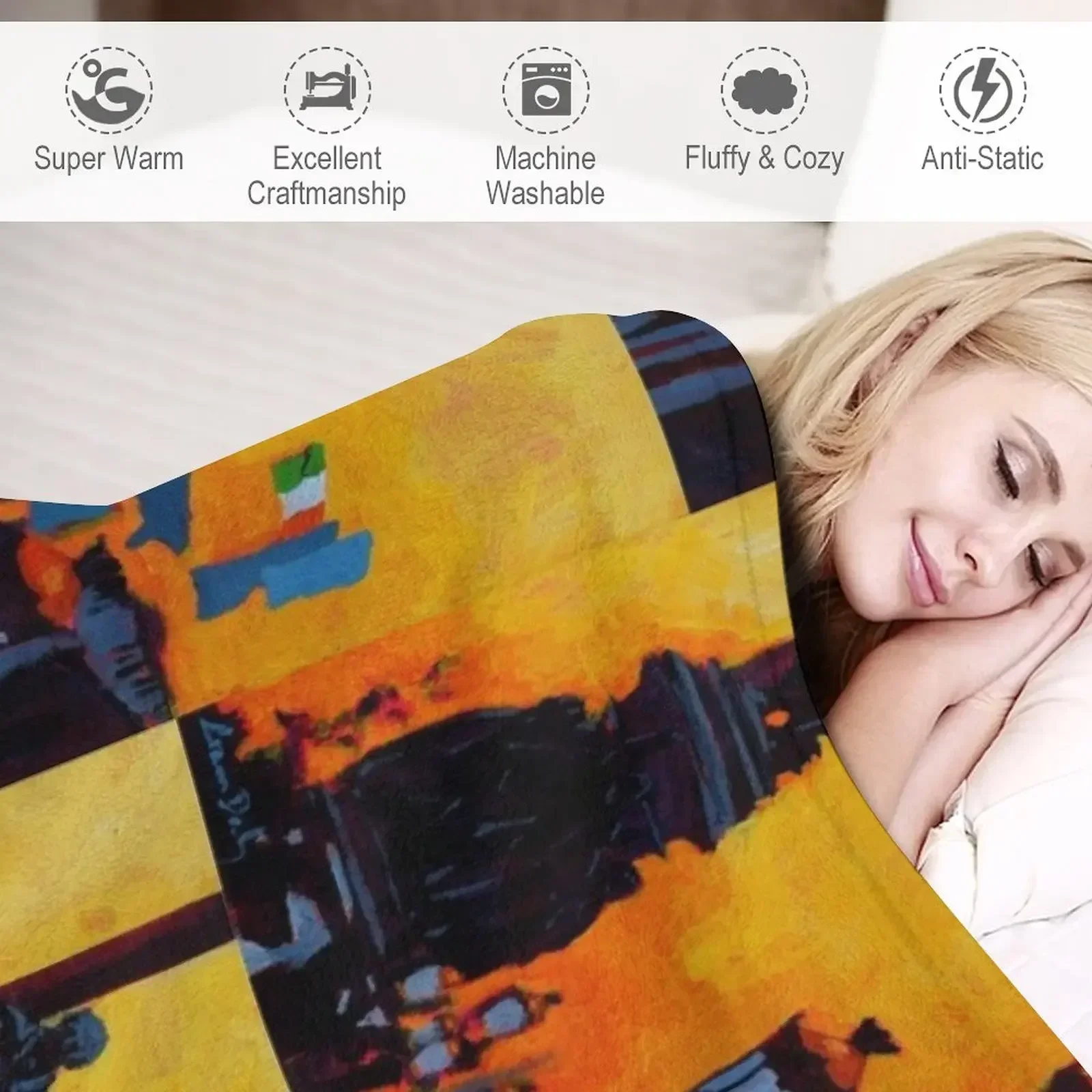 O&ampaposConnell Lamps (Dublin Ireland) Throw Blanket Thin blankets ands Flannels manga Blankets