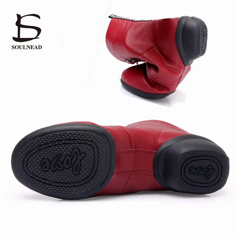 Women's Dance Shoes Jazz Dance Boots Woman Modern Dancing  Shoes Winter Black Red Mother Fitness Training Female Dance Sneakers