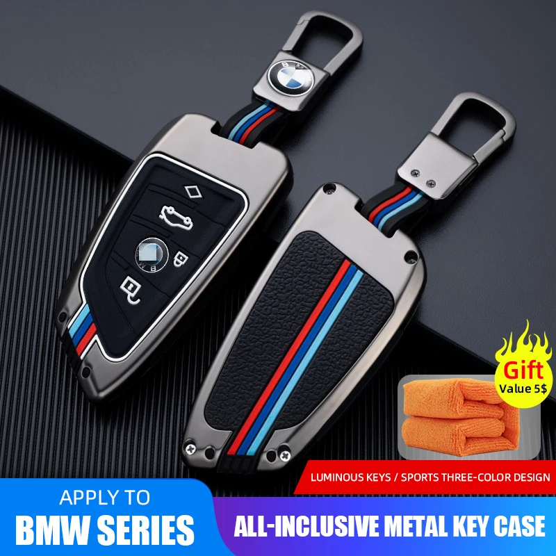 

Zinc Alloy Car Key Case Cover Shell Protector for BMW X1 X3 X4 X5 F15 X6 F16 G30 7 Series G11 F48 F39 520 525 G20 118i 218i 320i