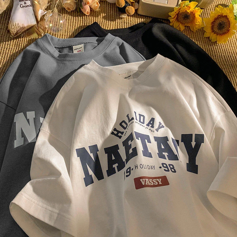 

Men Women's Cotton Clothes Y2k Sweatshirts Short Sleeved Style Loose Match T-shirt Clothing Women Tops Clothing Women Harajuku