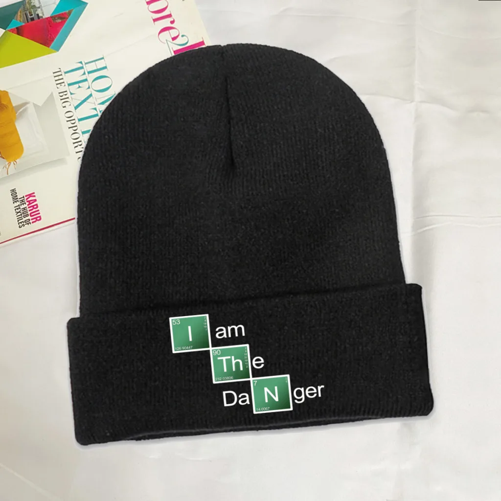 

The Danger Skullies Beanie Breaking Bad Walter White TV Show Knitted Bonnet Men Women Warm Cap Cycling Soft Brimless Elastic Hat