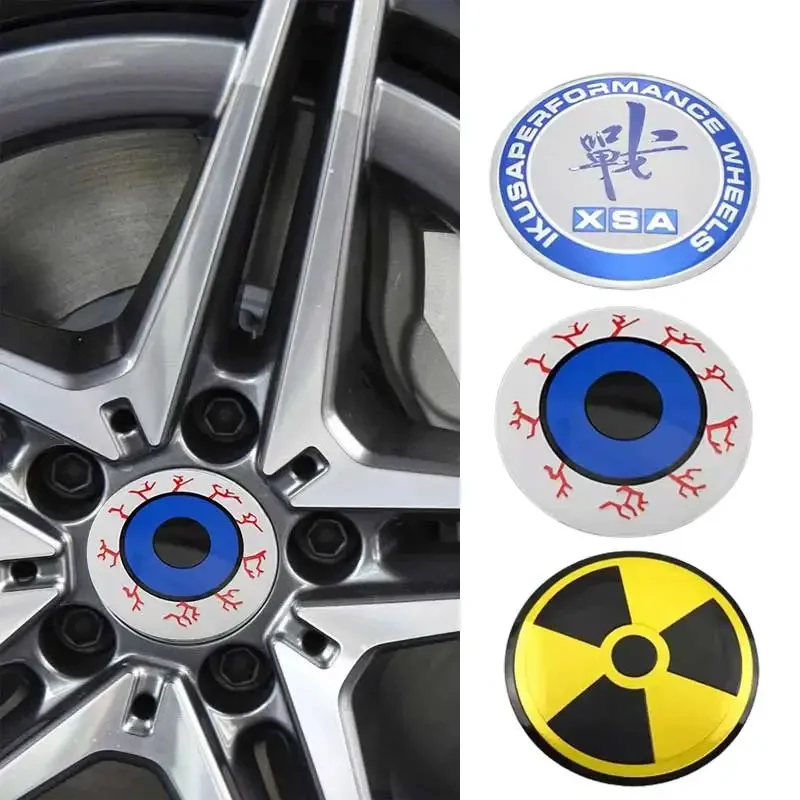 4 шт. 56 мм колпаки центральной ступицы колес автомобиля алюминиевая наклейка для