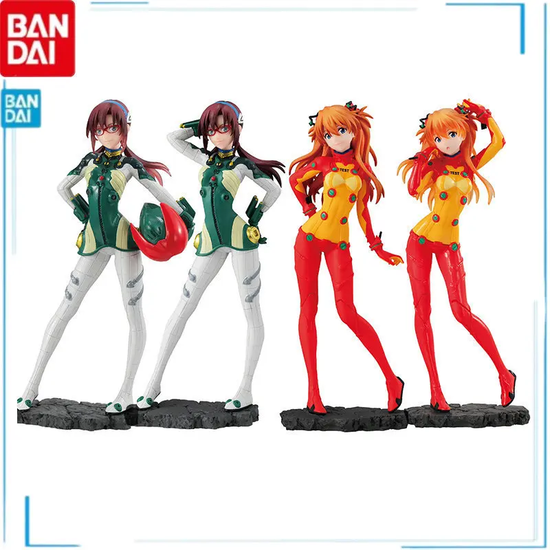 

In Shelf BANDAI Anime Figures NEON GENESIS EVANGELION Asuka Langley Soryu Mari Makinami Illustrious Genuine Brinquedos