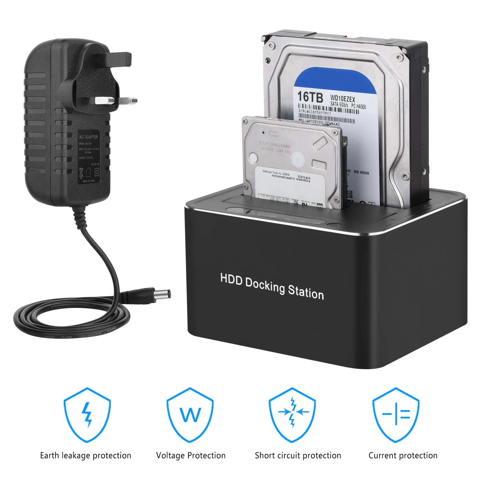 

Док-станция для внешних жестких дисков с двумя отсеками, 3,5/2,5 дюйма