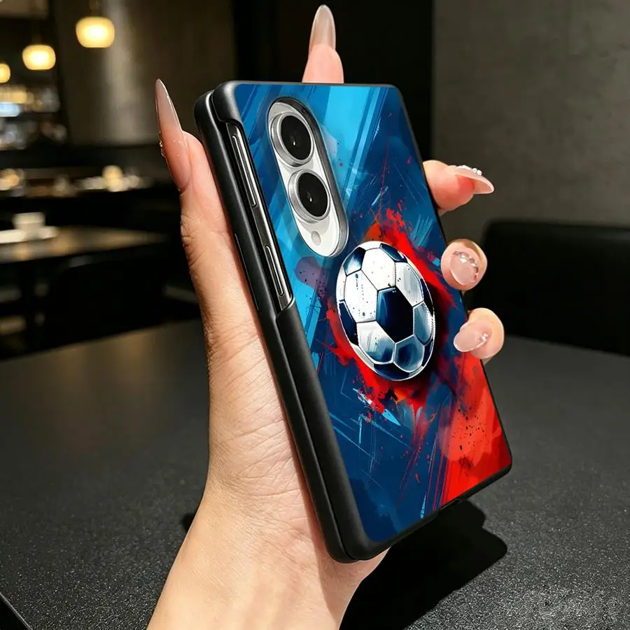 Фото Чехол для телефона Samsung Galaxy Z Fold 8 Z Fold8 Wide ZFold Wide ZFold8 с мультяшным футбольным дизайном, роскошный чехол для телефона №2