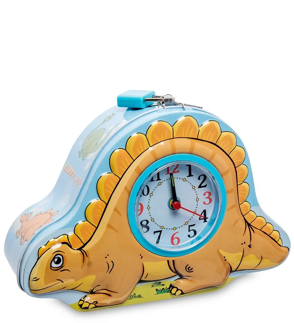 Металлическая копилка с часами |