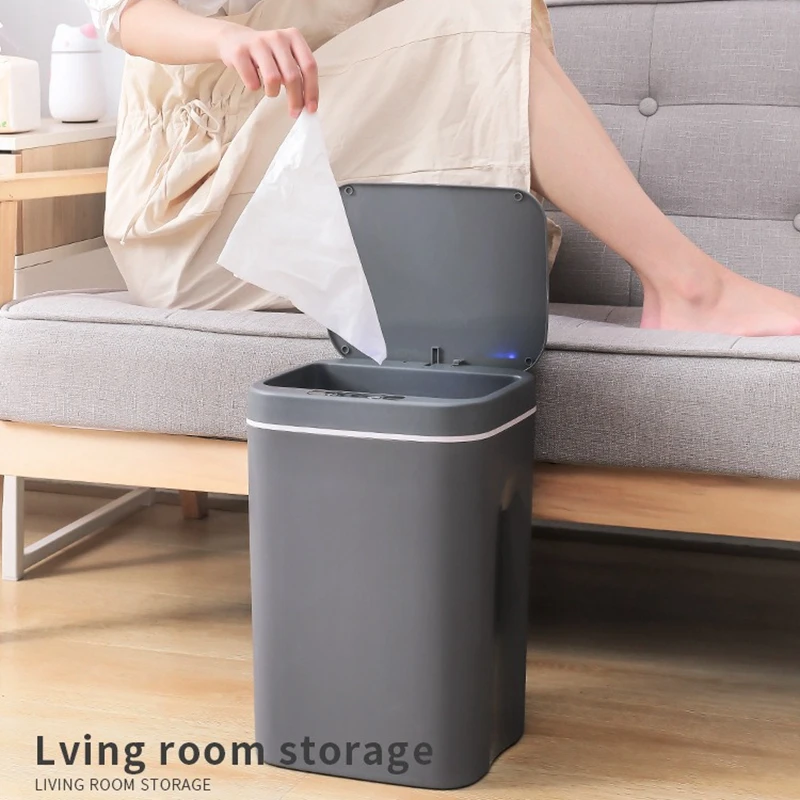 12-16L Smart Trash Can Automatic Sensor Dustbin Electric Waste Bin Waterproof Wastebasket For Kitchen Bathroom Recycling Trash images - 6