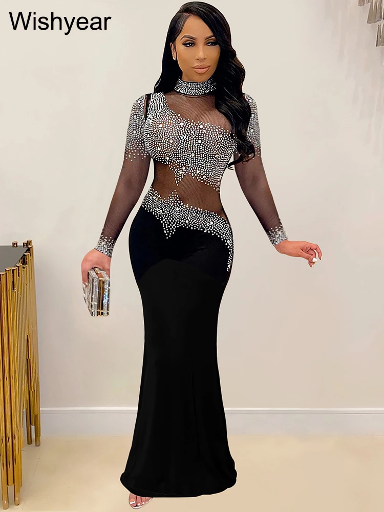 Женское платье с длинным рукавом и юбкой-годе