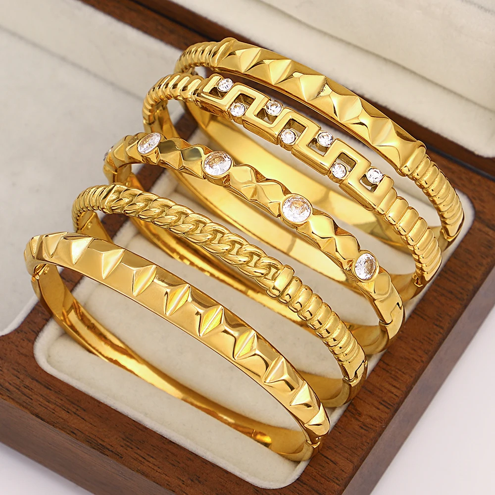 Минималистичный браслет для женщин и девушек золотого цвета