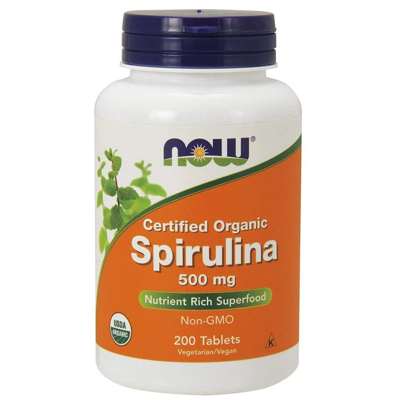 

Free shipping Certified Organic Spirulina 500 mg Nutrient Rich Superfood Non-GMO 200 Tablets