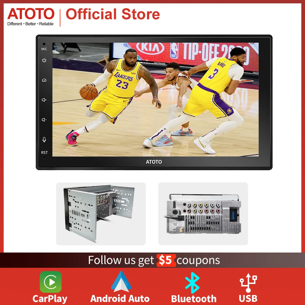 

ATOTO 7 inch Car Radio 2 Din Full Touch Screen For Car Wireless Android CarPlay Bluetooth Mirrorlink HD Quick Charge Car Stereo