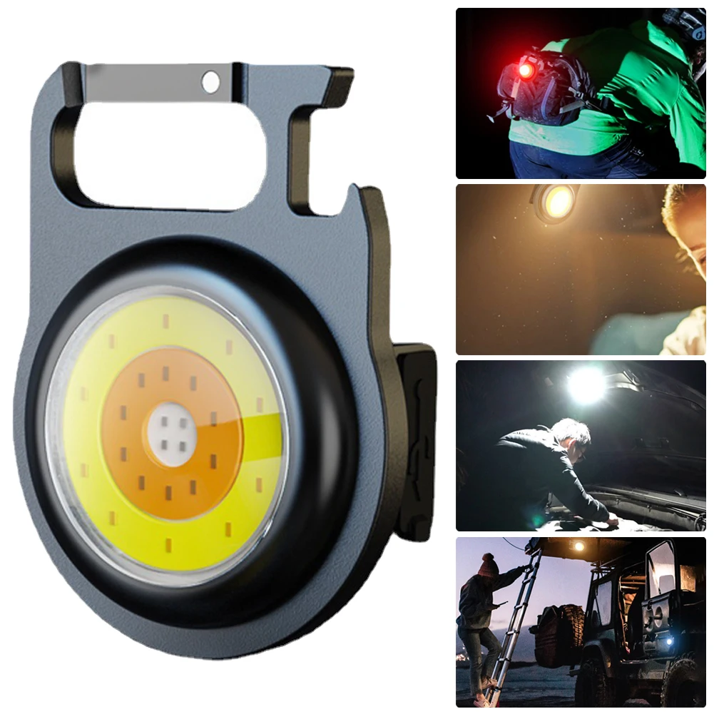 

Mini LED Flashlight Portable Work Light Pocket Keychains Torch USB Rechargeable Camping Hiking Fishing Equipments Accs