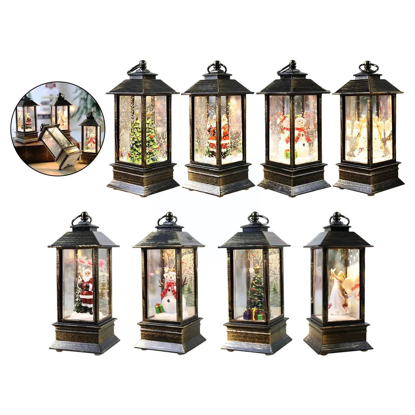 Рождественский светодиодный светильник в виде глобуса на батарейках Домашний