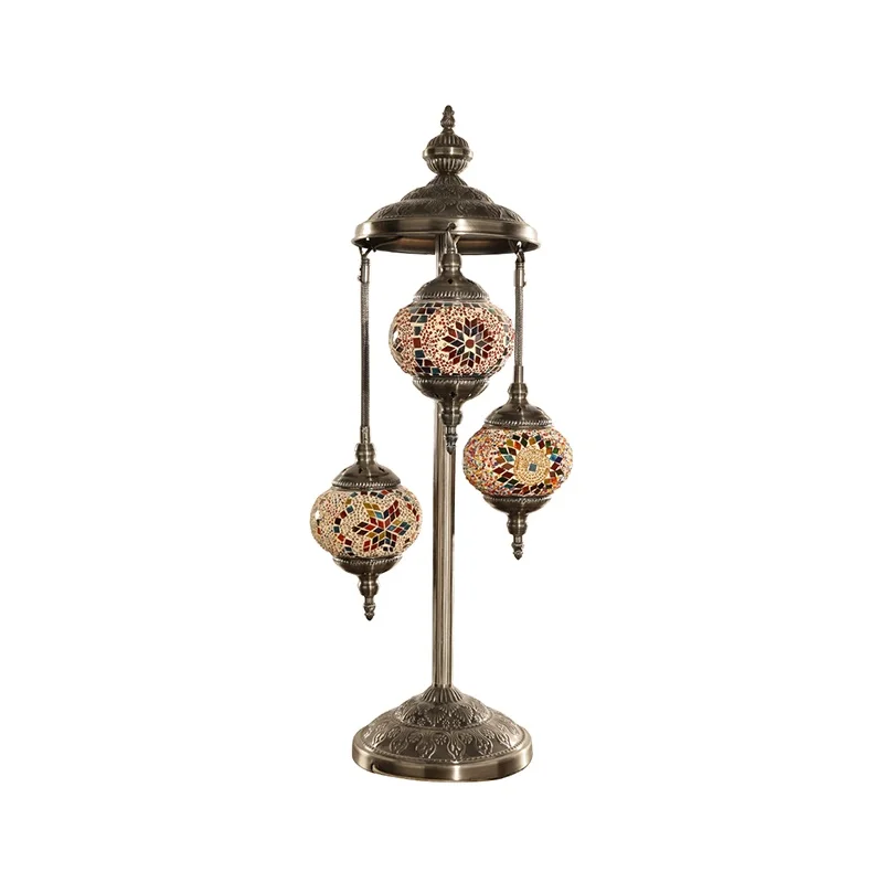 

Lighting Brand Mosaic Spiral 3 Set Turkish Fancy Lamps, Yiwu Factory Directly Wholesale Brass Floor Lamp YMA41603