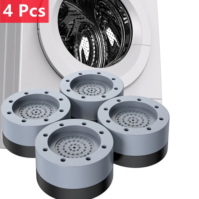 

4Pcs Anti Vibration Washer Feet Pad Universal Washing Machine Refrigerator Anti-Skid Roller Kit Furniture Base Fixed Pad