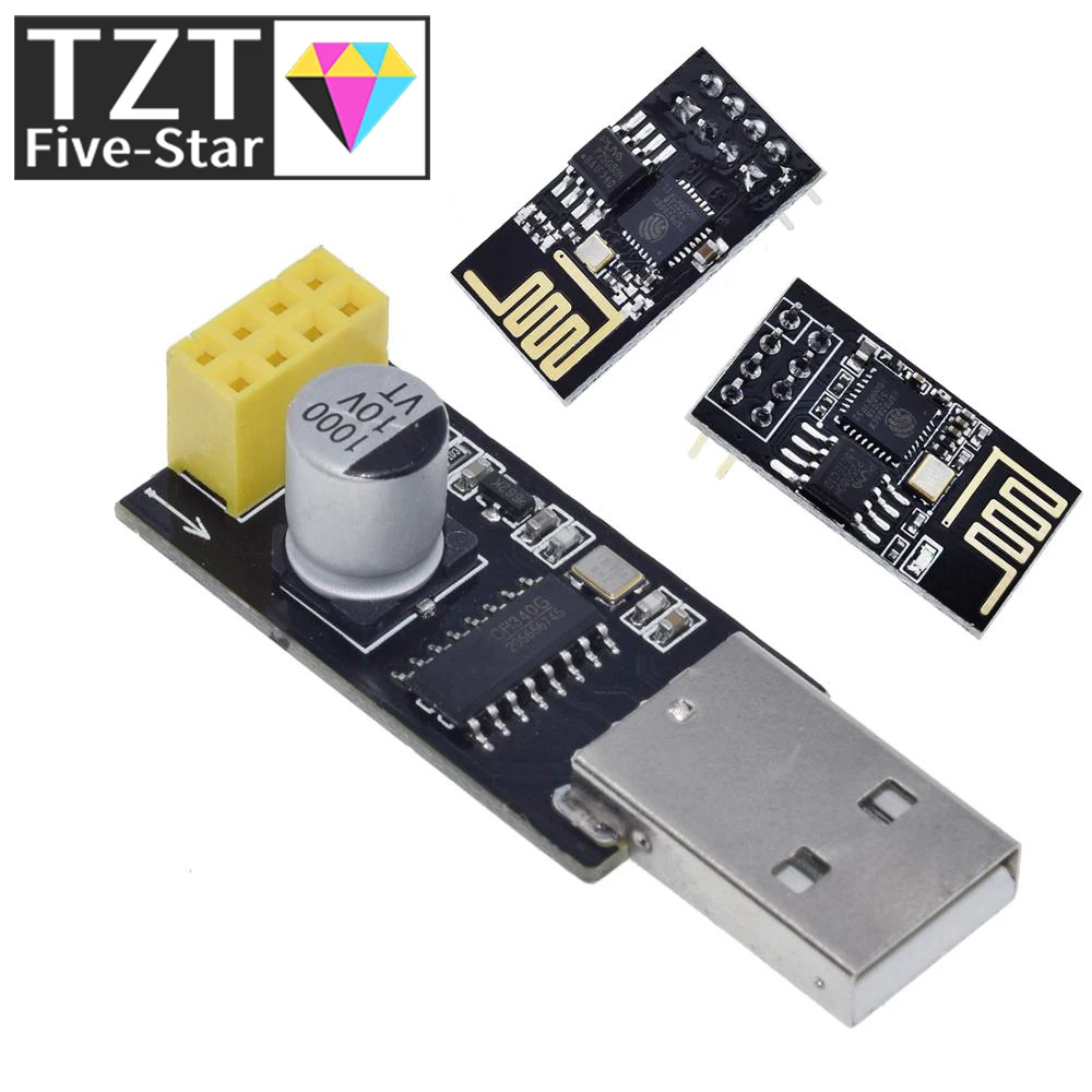 Адаптер программатора TZT ESP01 UART GPIO0 ESP-01 ESP8266 CH340G USB к Последовательная беспроводная