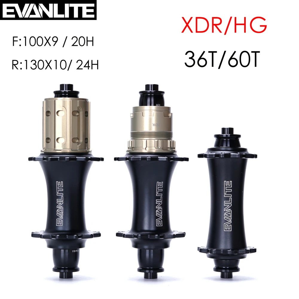 

EVANLITE ROAD Bike Hubs 292g V-brake Super Light Road Bike Hubs J-bend Front 20H Rear 24H 100x9 130x10 Ratchet 36T HG XDR SRAM