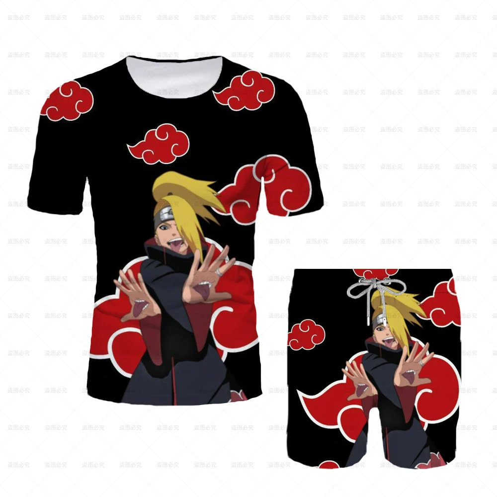 

Kids Cartoon Summer 3D Print Set Kids Naruto Costume T Shirt Shorts Kids 2 Piece Costume Sets Baby Boys Girls Clothing