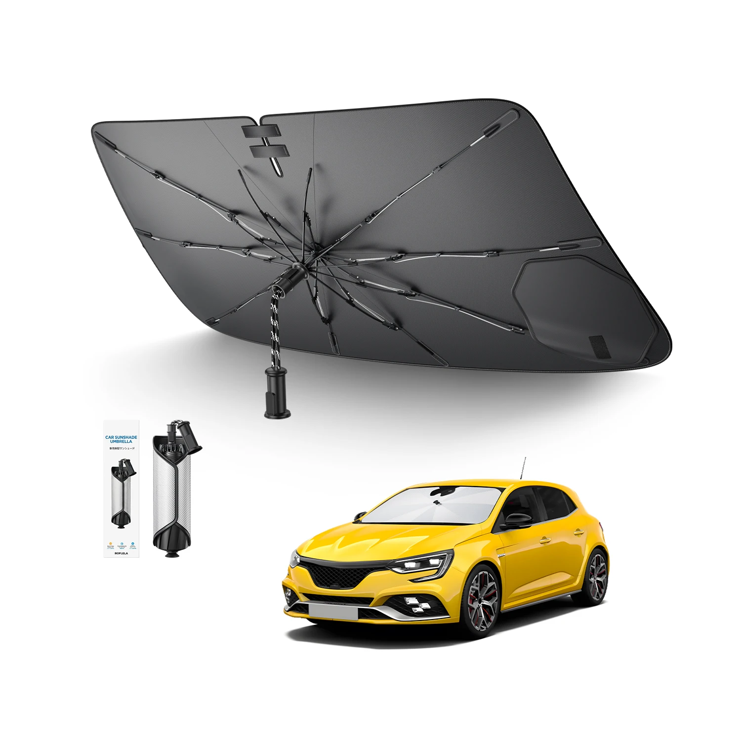 Фото Солнцезащитные шторки на лобовое стекло LFOTPP для Renault Megane 4 RS GT 2016-2025, аксессуары для автомобиля Megane 4, серебристый цвет. №1