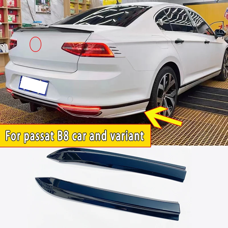 Для VW Passat B8 2015 2016 2017 2018 2019 угловой бампер заднего бампера, боковая юбка, аксессуары RLINE, Защитная Наклейка для углов