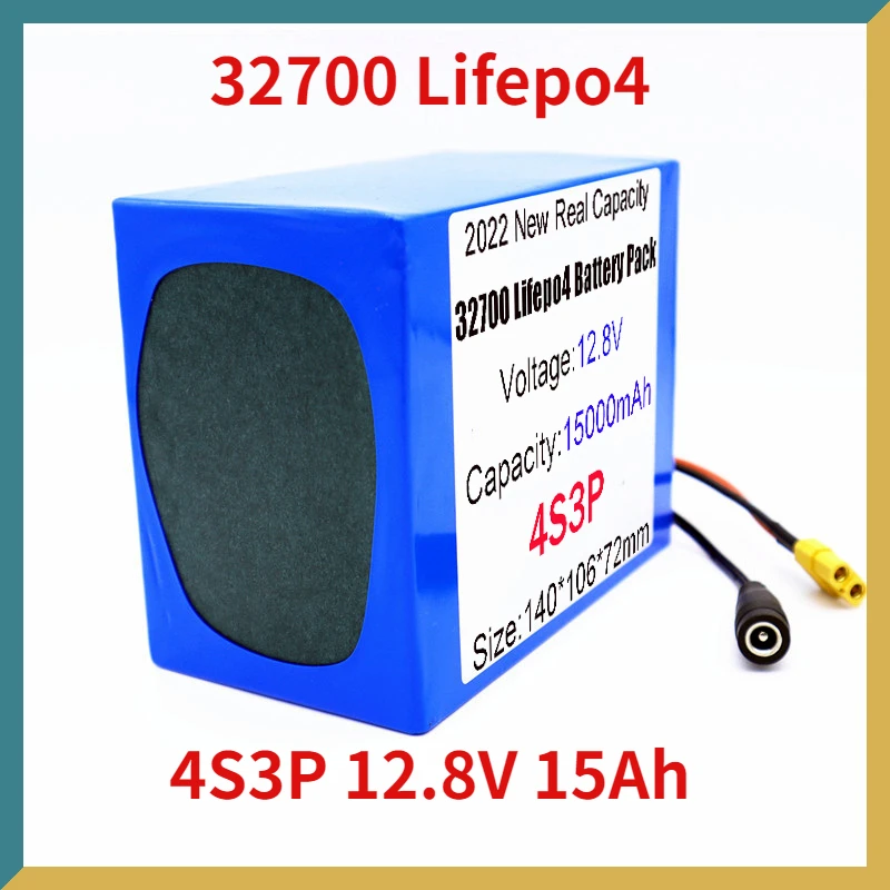 

100% новый 32700 Lifepo4 аккумулятор 4S3P 12,8 В 15 Ач 4S 40A 100A сбалансированный BMS для электролодки и бесперебойного питания 12 В