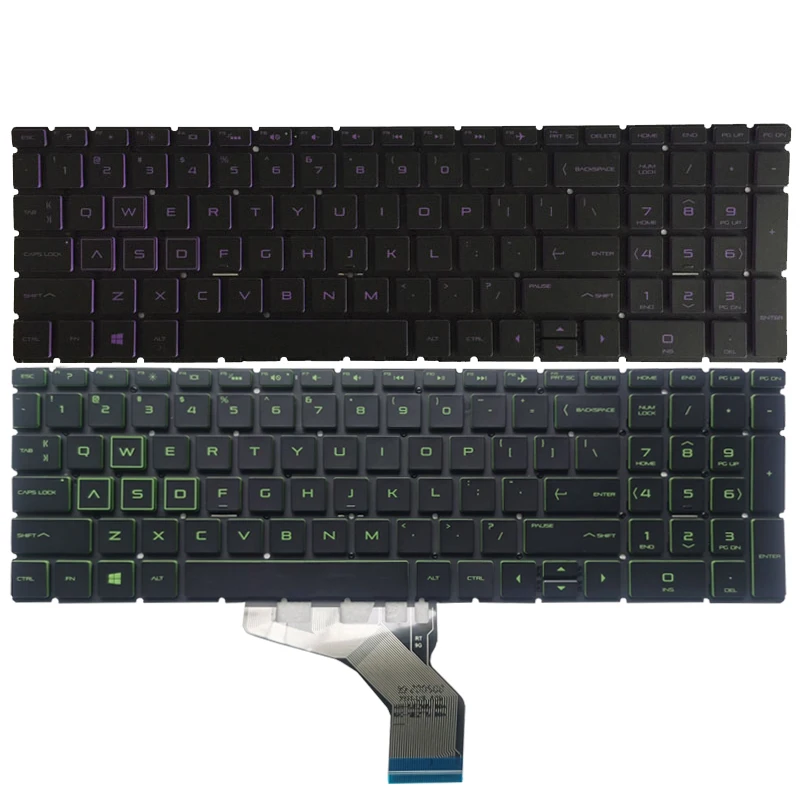 Teclado do Portátil dos Eua para hp Pavilion Gaming 15-cx Tpn-c133 15-dk 15t-dk Tpn-c141 15-ec Tpn-q229 17-cd Tpn-c142 16-a Retroiluminado Novo Teclado de substituição