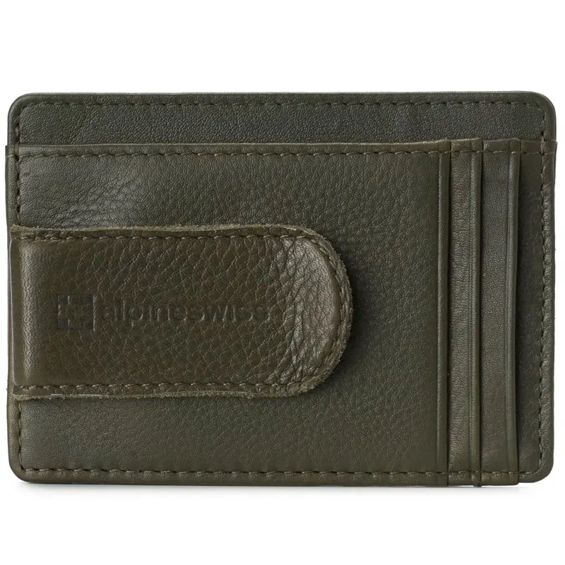 Mens RFID Money Clip  Minimalist Wallet Card Case ID Window