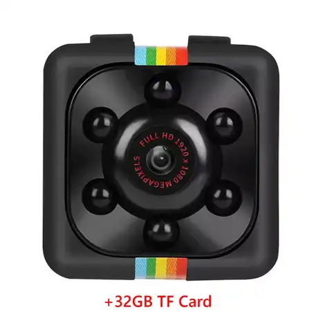 Камера HD 1080P с ночным видением, видеокамера с датчиком движения, микрокамера, Спортивная цифровая видеокамера, ультра маленькая камера с 32 Г...